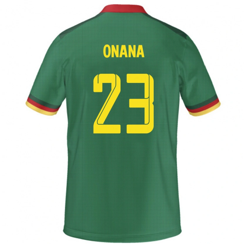 Danxen Niño Camiseta Camerún André Onana #23 Verde 1ª Equipación 24-26 La Camisa México