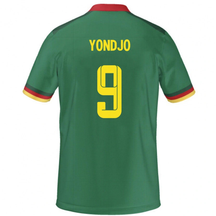 Danxen Niño Camiseta Camerún Angel Yondjo #9 Verde 1ª Equipación 24-26 La Camisa México