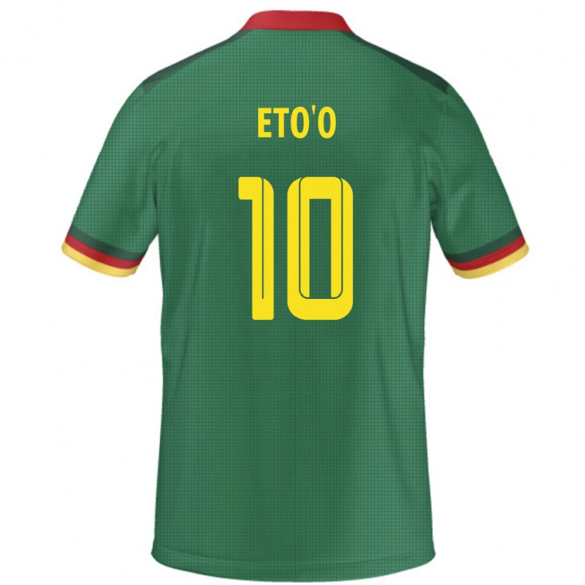 Danxen Niño Camiseta Camerún Etienne Eto'o #10 Verde 1ª Equipación 24-26 La Camisa México