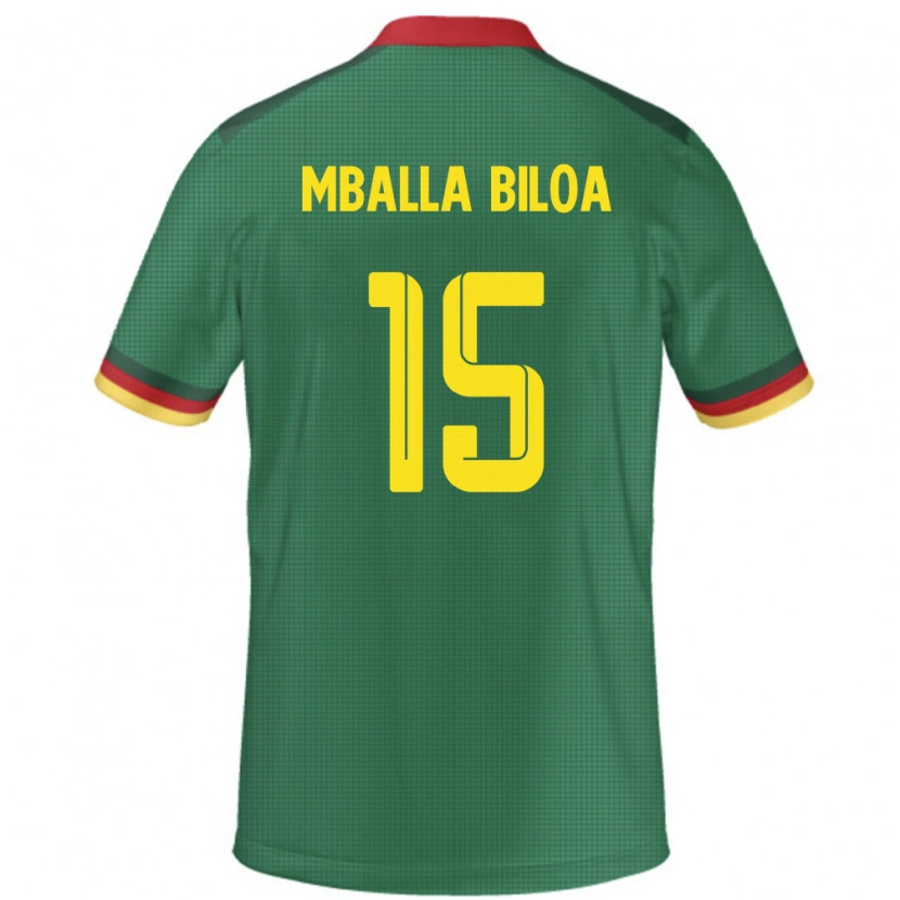Danxen Niño Camiseta Camerún Jules Victor Mballa Biloa #15 Verde 1ª Equipación 24-26 La Camisa México