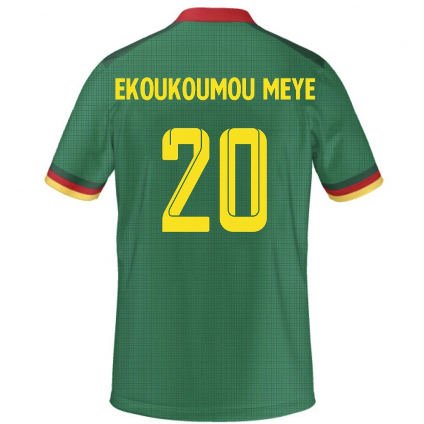 Danxen Niño Camiseta Camerún Ivan Donald Ekoukoumou Meye #20 Verde 1ª Equipación 24-26 La Camisa México