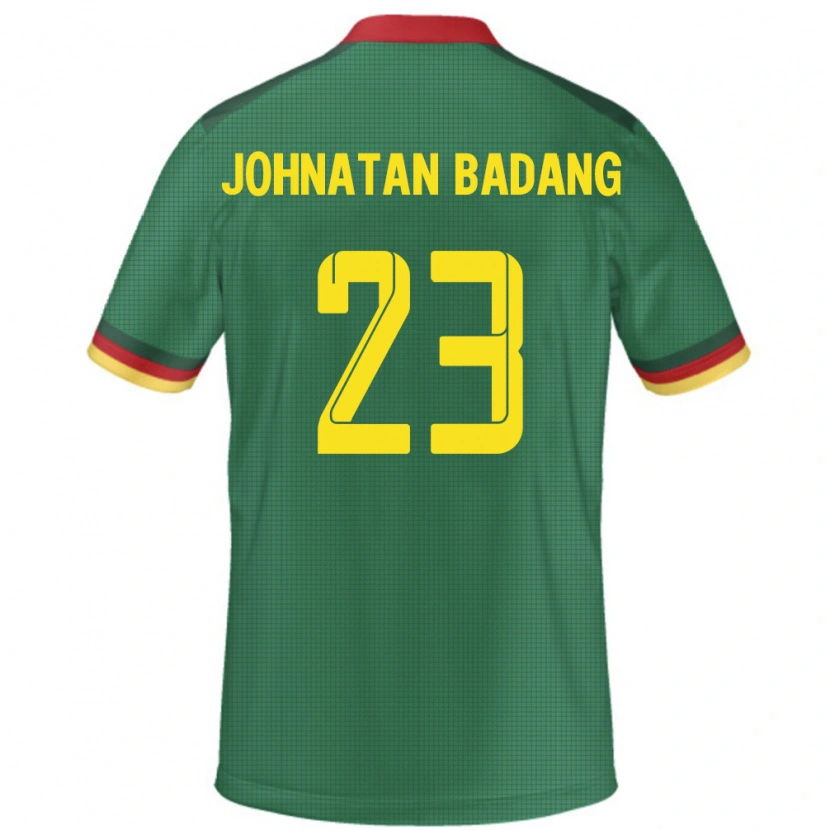 Danxen Niño Camiseta Camerún Cédric Johnatan Badang #23 Verde 1ª Equipación 24-26 La Camisa México