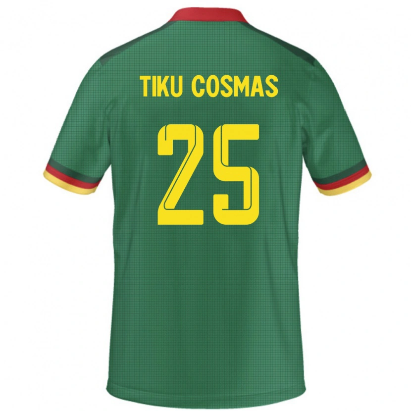 Danxen Niño Camiseta Camerún Ayuck Tiku Cosmas #25 Verde 1ª Equipación 24-26 La Camisa México