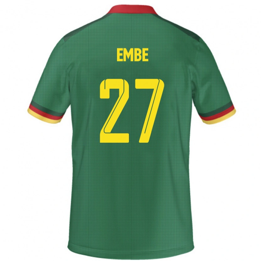 Danxen Niño Camiseta Camerún Eric Embe #27 Verde 1ª Equipación 24-26 La Camisa México