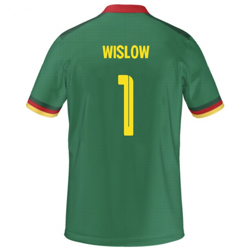 Danxen Niño Camiseta Camerún Hecube Wislow #1 Verde 1ª Equipación 24-26 La Camisa México