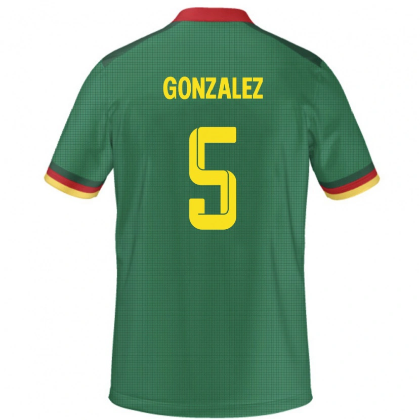 Danxen Niño Camiseta Camerún Oumar Gonzalez #5 Verde 1ª Equipación 24-26 La Camisa México