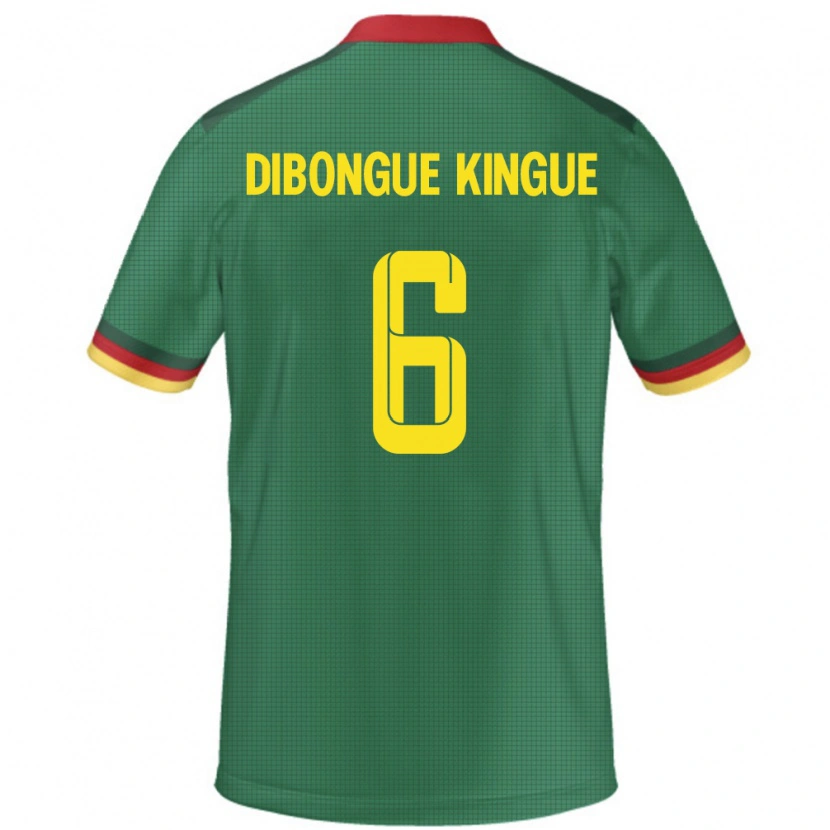Danxen Niño Camiseta Camerún Gael Dibongue Kingue #6 Verde 1ª Equipación 24-26 La Camisa México