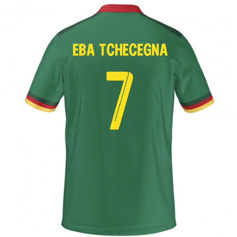Danxen Niño Camiseta Camerún Arnold Eba Tchecegna #7 Verde 1ª Equipación 24-26 La Camisa México