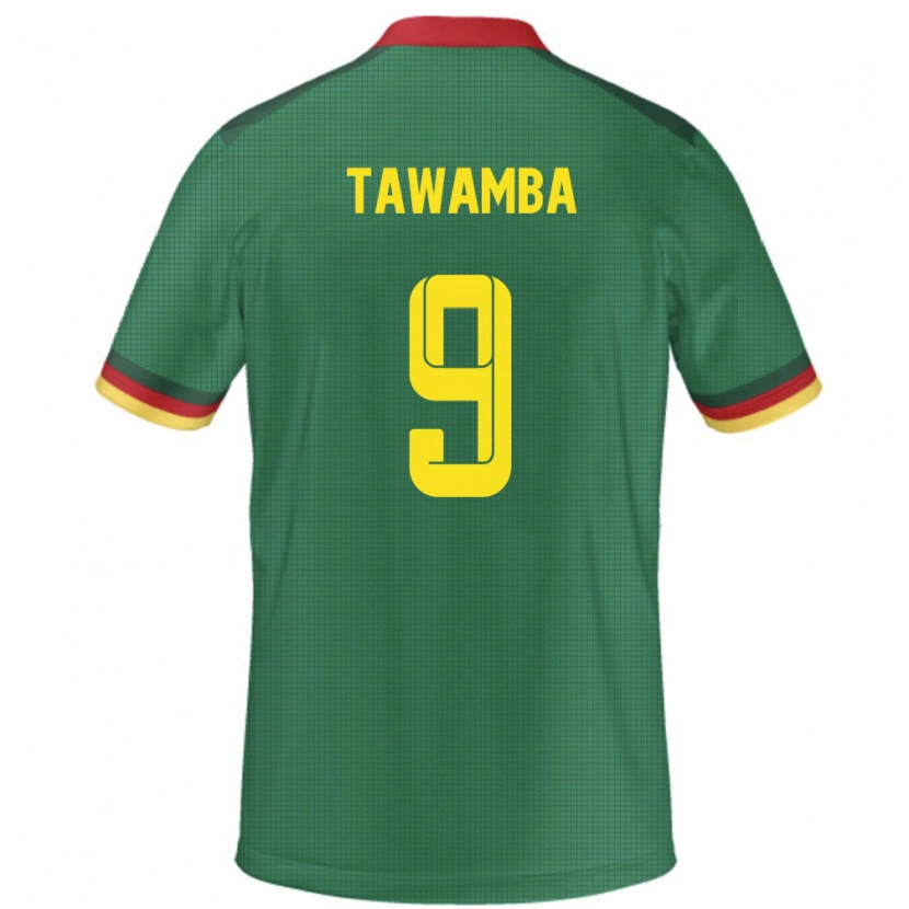 Danxen Niño Camiseta Camerún Leandre Tawamba #9 Verde 1ª Equipación 24-26 La Camisa México