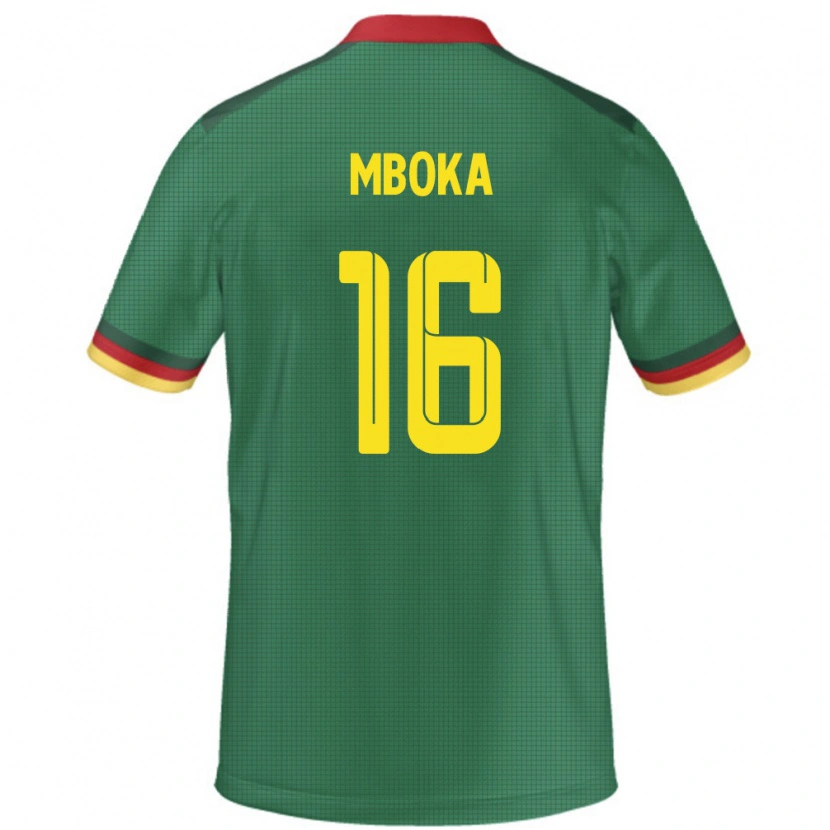 Danxen Niño Camiseta Camerún Devis Epassy Mboka #16 Verde 1ª Equipación 24-26 La Camisa México