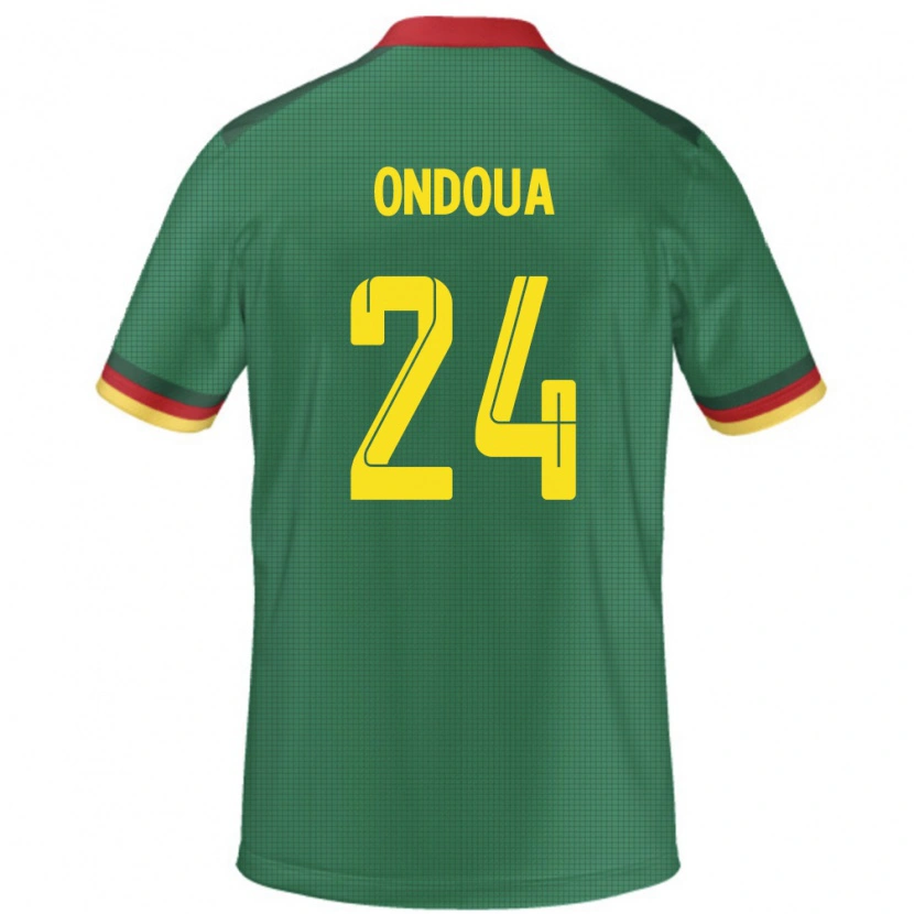 Danxen Niño Camiseta Camerún Gael Ondoua #24 Verde 1ª Equipación 24-26 La Camisa México
