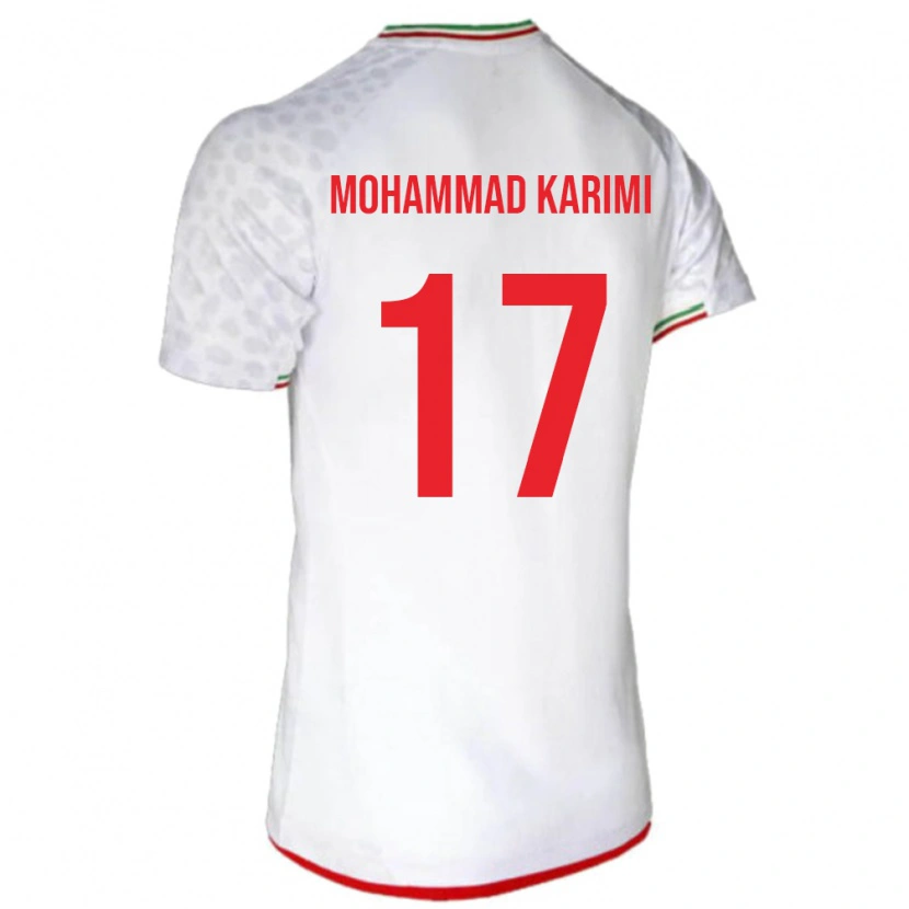 Danxen Niño Camiseta Irán Seyed Mohammad Karimi #17 Blanco 1ª Equipación 24-26 La Camisa México
