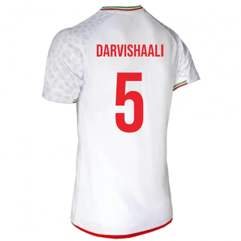 Danxen Niño Camiseta Irán Erfan Darvishaali #5 Blanco 1ª Equipación 24-26 La Camisa México