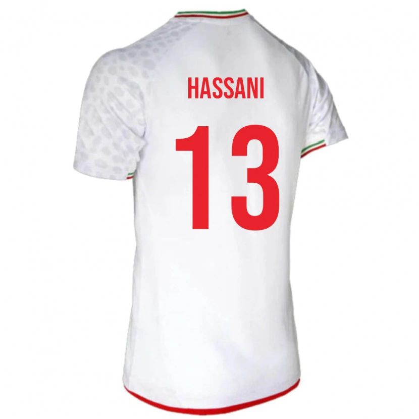 Danxen Niño Camiseta Irán Ali Hassani #13 Blanco 1ª Equipación 24-26 La Camisa México