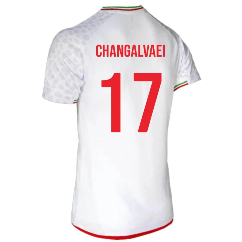 Danxen Niño Camiseta Irán Amirreza Changalvaei #17 Blanco 1ª Equipación 24-26 La Camisa México