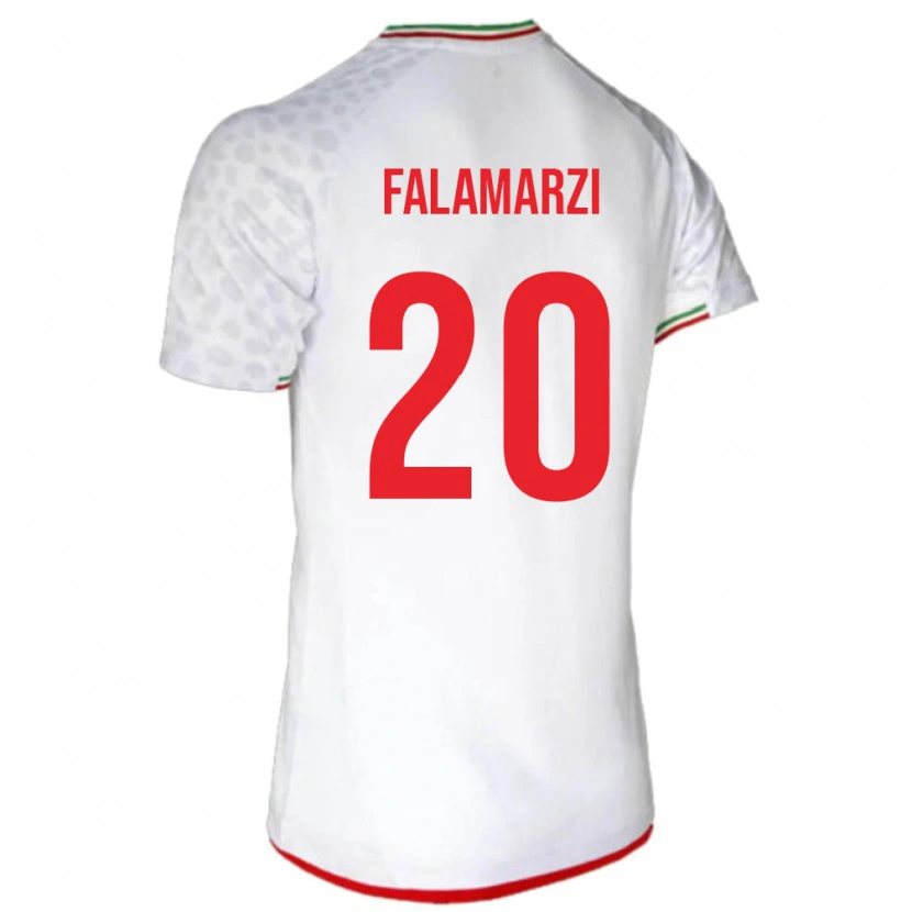 Danxen Niño Camiseta Irán Esmaeil Falamarzi #20 Blanco 1ª Equipación 24-26 La Camisa México