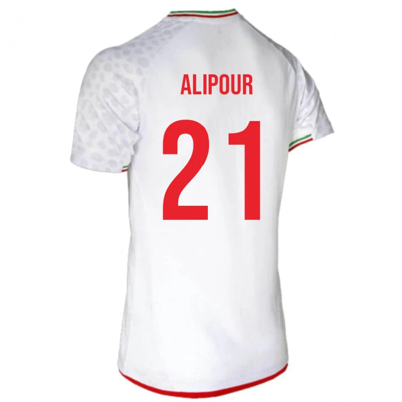 Danxen Niño Camiseta Irán Mahan Alipour #21 Blanco 1ª Equipación 24-26 La Camisa México