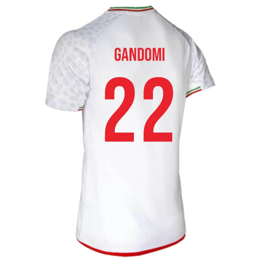 Danxen Niño Camiseta Irán Mohammad Gandomi #22 Blanco 1ª Equipación 24-26 La Camisa México