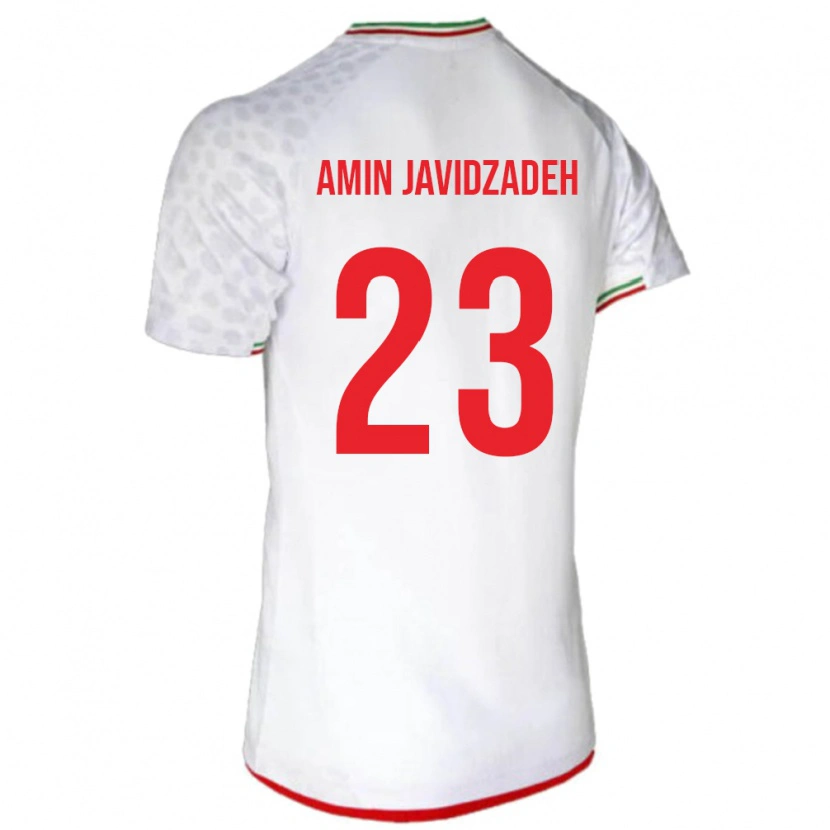 Danxen Niño Camiseta Irán Mohammad Amin Javidzadeh #23 Blanco 1ª Equipación 24-26 La Camisa México