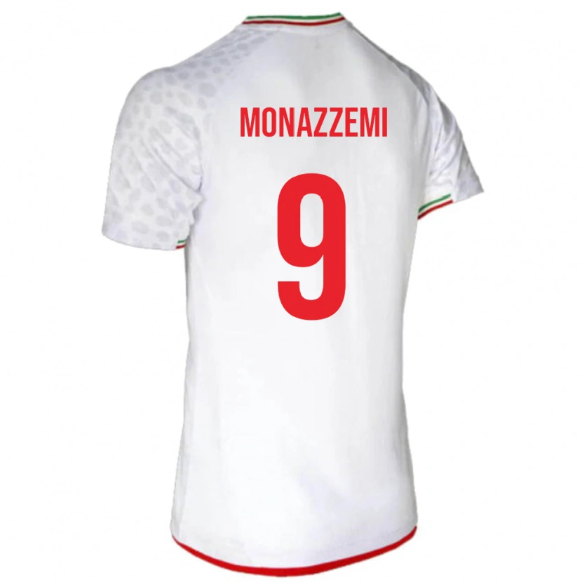 Danxen Niño Camiseta Irán Alireza Monazzemi #9 Blanco 1ª Equipación 24-26 La Camisa México