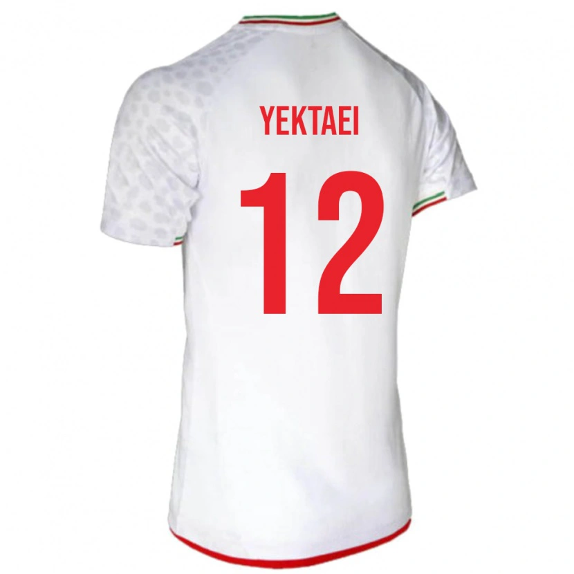 Danxen Niño Camiseta Irán Maryam Yektaei #12 Blanco 1ª Equipación 24-26 La Camisa México