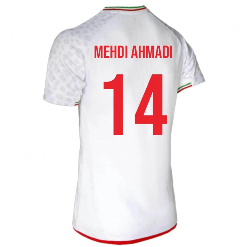 Danxen Niño Camiseta Irán Mohammad Mehdi Ahmadi #14 Blanco 1ª Equipación 24-26 La Camisa México