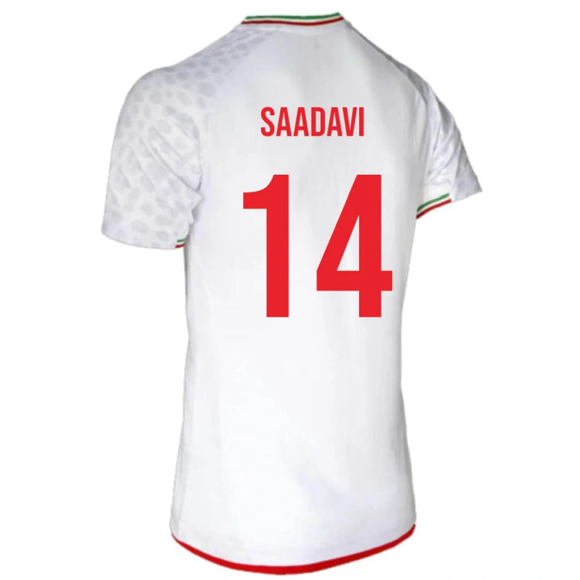 Danxen Niño Camiseta Irán Zargham Saadavi #14 Blanco 1ª Equipación 24-26 La Camisa México