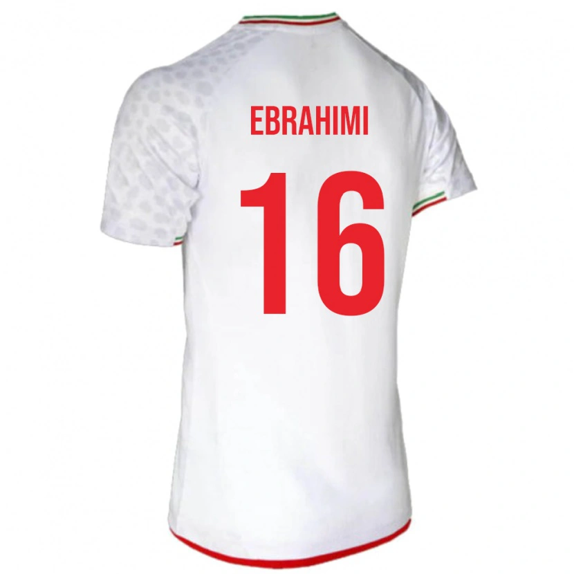 Danxen Niño Camiseta Irán Omid Ebrahimi #16 Blanco 1ª Equipación 24-26 La Camisa México