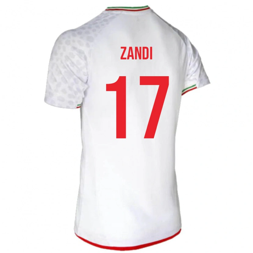 Danxen Niño Camiseta Irán Negin Zandi #17 Blanco 1ª Equipación 24-26 La Camisa México