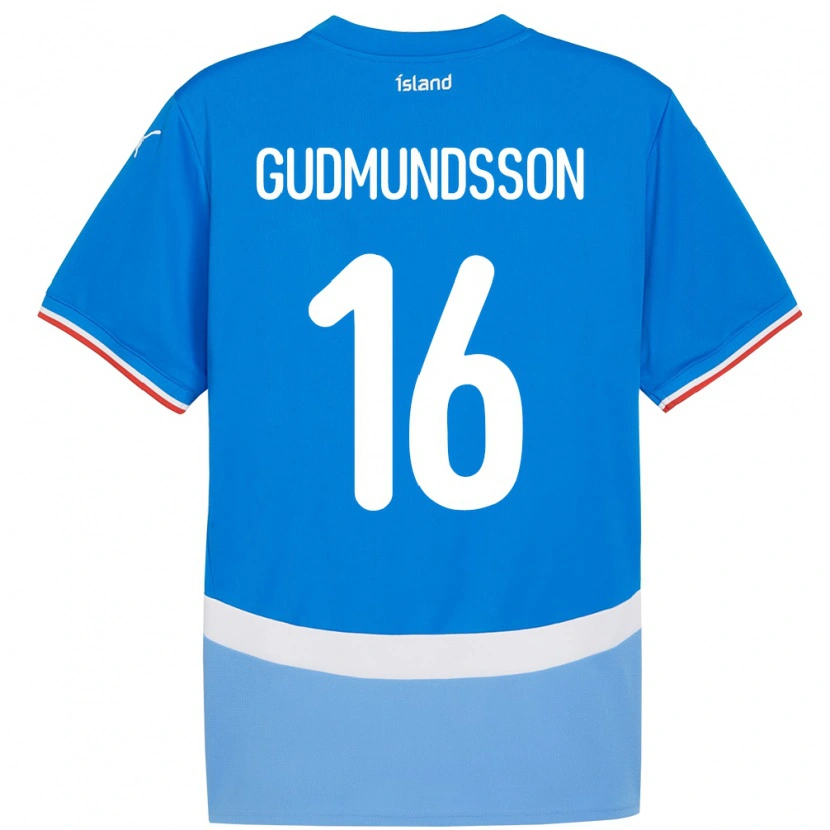Danxen Niño Camiseta Islandia Jón Breki Gudmundsson #16 Azul 1ª Equipación 24-26 La Camisa México