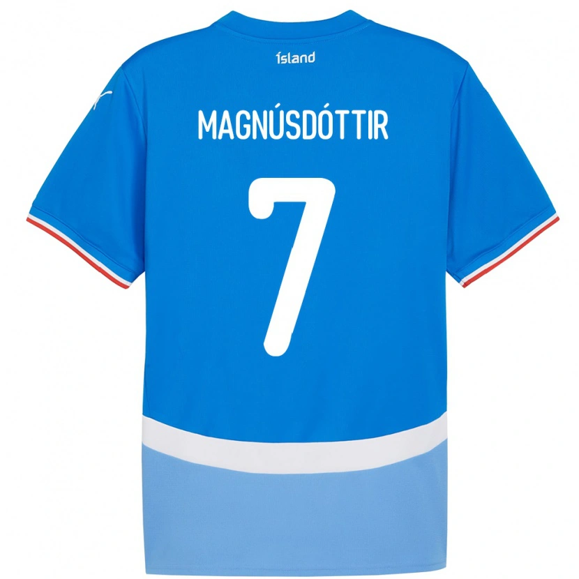 Danxen Niño Camiseta Islandia Selma Sól Magnúsdóttir #7 Azul 1ª Equipación 24-26 La Camisa México