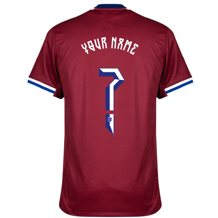 Danxen Niño Camiseta Noruega Su Nombre #0 Rojo Azul Blanco 1ª Equipación 24-26 La Camisa México