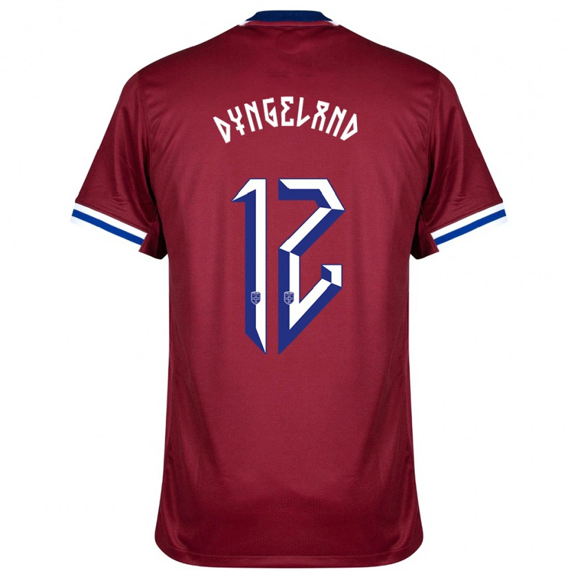 Danxen Niño Camiseta Noruega Mathias Dyngeland #12 Rojo Azul Blanco 1ª Equipación 24-26 La Camisa México
