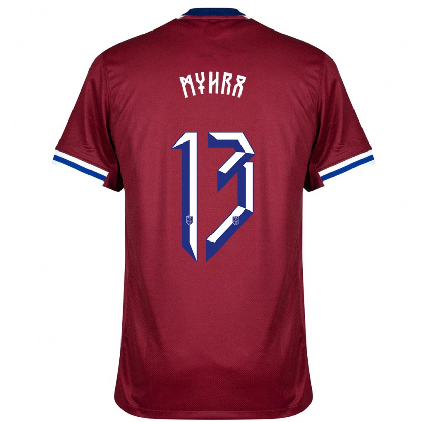 Danxen Niño Camiseta Noruega Viljar Myhra #13 Rojo Azul Blanco 1ª Equipación 24-26 La Camisa México