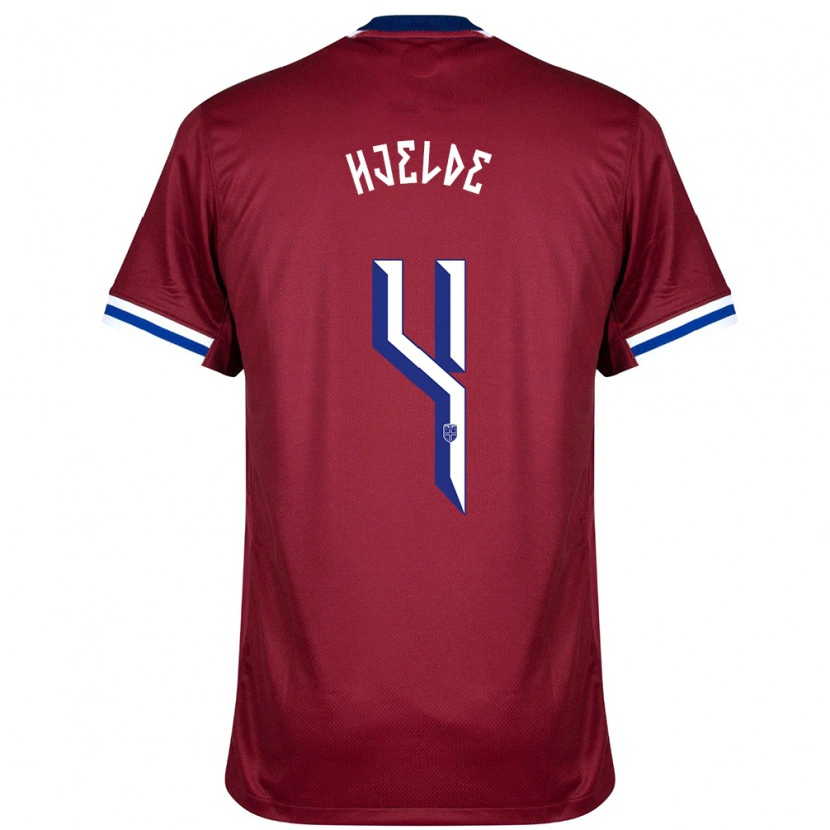 Danxen Niño Camiseta Noruega Leo Fuhr Hjelde #4 Rojo Azul Blanco 1ª Equipación 24-26 La Camisa México