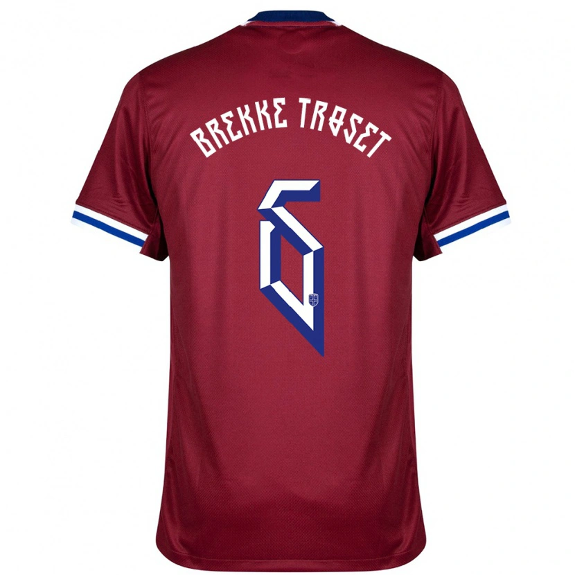 Danxen Niño Camiseta Noruega Henry Brekke Troset #6 Rojo Azul Blanco 1ª Equipación 24-26 La Camisa México
