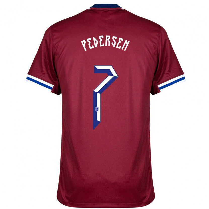 Danxen Niño Camiseta Noruega Mats Pedersen #7 Rojo Azul Blanco 1ª Equipación 24-26 La Camisa México