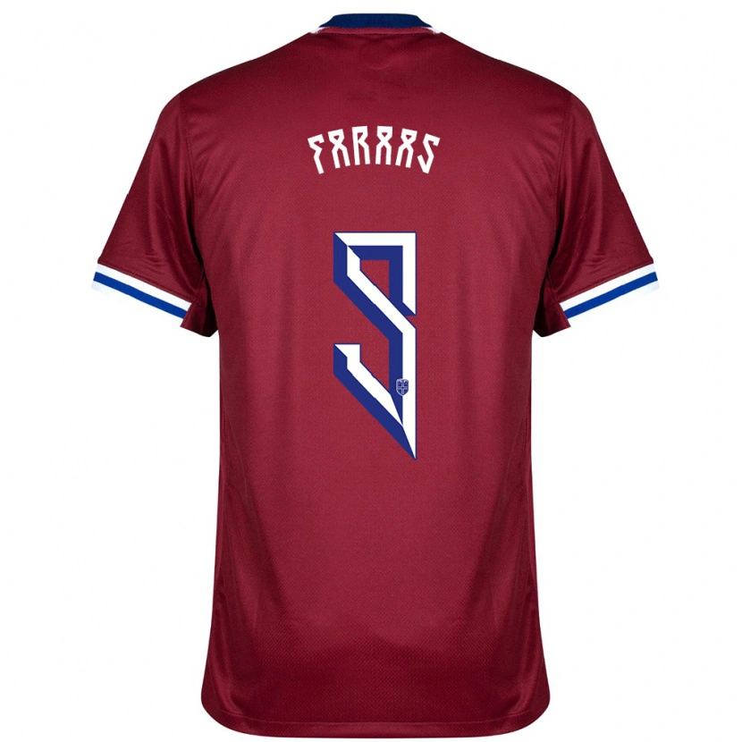 Danxen Niño Camiseta Noruega Benjamin Faraas #9 Rojo Azul Blanco 1ª Equipación 24-26 La Camisa México