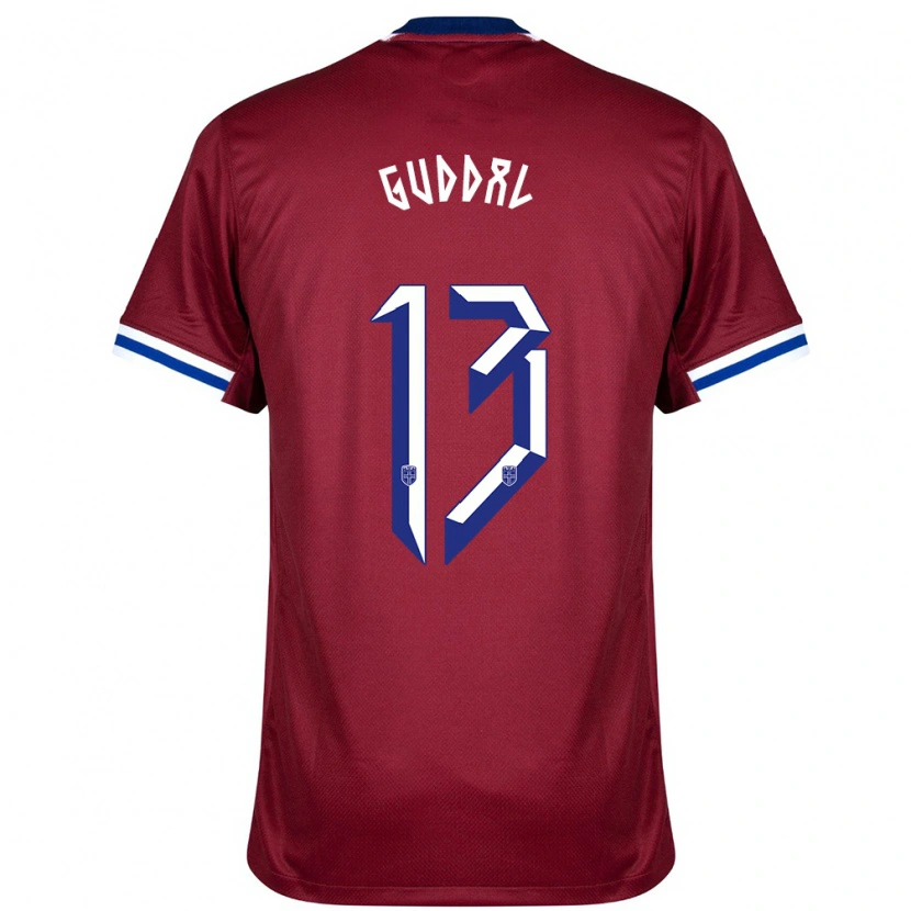 Danxen Niño Camiseta Noruega Tobias Guddal #13 Rojo Azul Blanco 1ª Equipación 24-26 La Camisa México