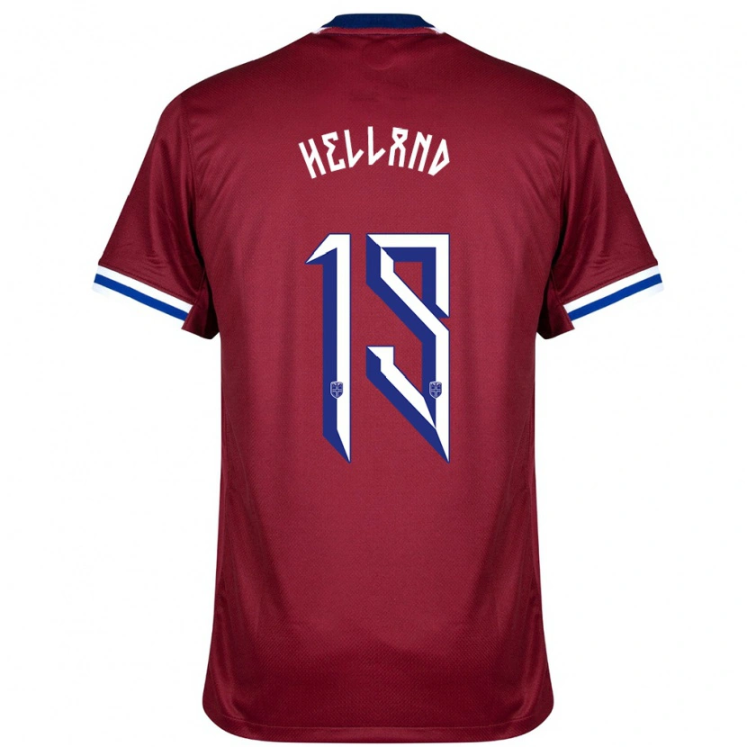 Danxen Niño Camiseta Noruega Eivind Helland #19 Rojo Azul Blanco 1ª Equipación 24-26 La Camisa México