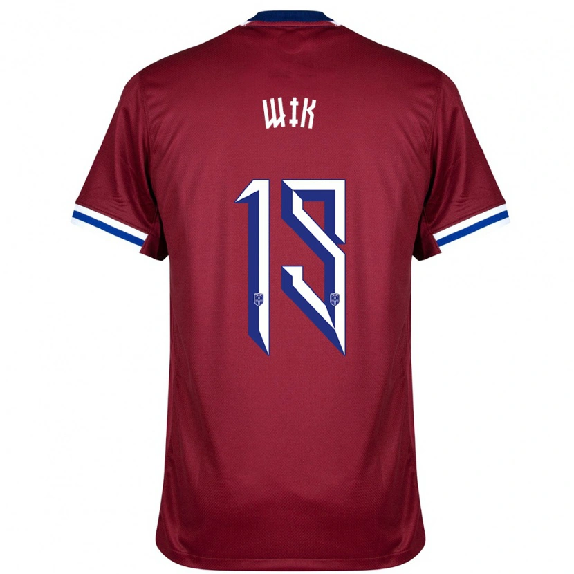 Danxen Niño Camiseta Noruega Nicholas Wik #19 Rojo Azul Blanco 1ª Equipación 24-26 La Camisa México