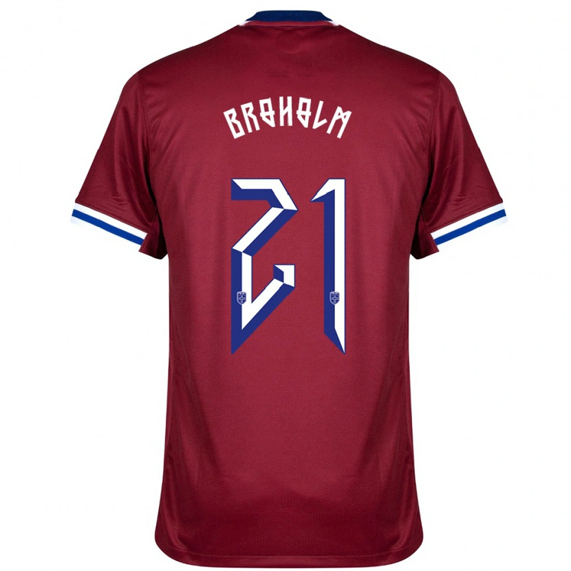 Danxen Niño Camiseta Noruega Marius Broholm #21 Rojo Azul Blanco 1ª Equipación 24-26 La Camisa México