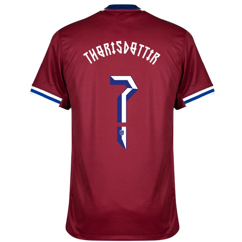 Danxen Niño Camiseta Noruega Maria Thorisdottir #0 Rojo Azul Blanco 1ª Equipación 24-26 La Camisa México