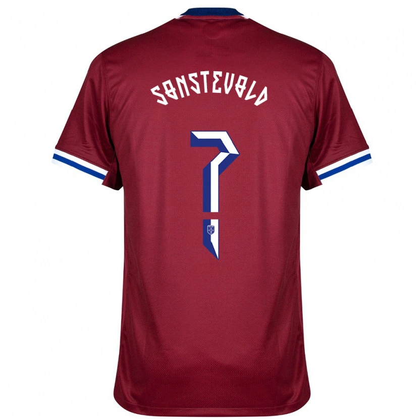 Danxen Niño Camiseta Noruega Anja Sønstevold #0 Rojo Azul Blanco 1ª Equipación 24-26 La Camisa México