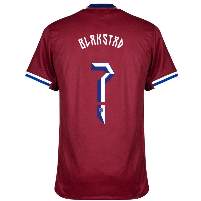 Danxen Niño Camiseta Noruega Julie Blakstad #0 Rojo Azul Blanco 1ª Equipación 24-26 La Camisa México