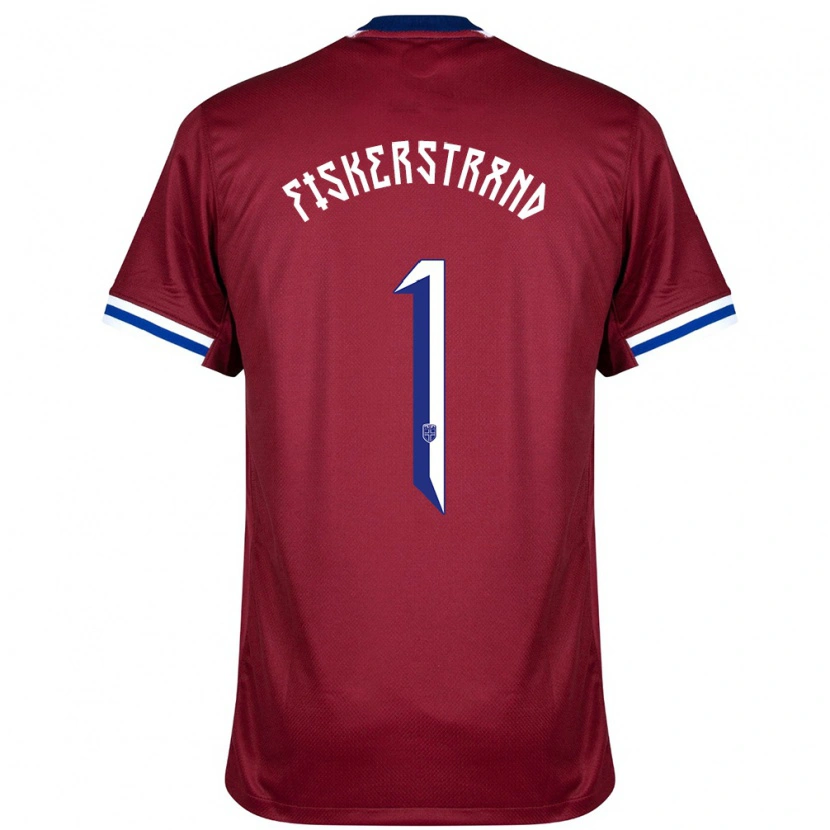 Danxen Niño Camiseta Noruega Cecilie Fiskerstrand #1 Rojo Azul Blanco 1ª Equipación 24-26 La Camisa México