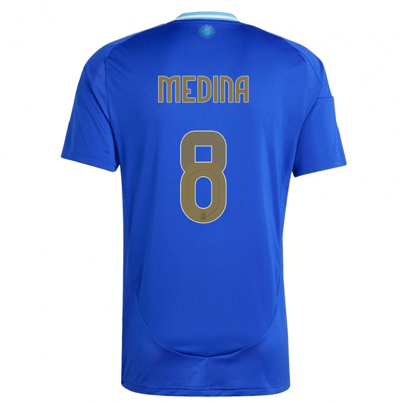 Danxen Niño Camiseta Argentina Cristian Medina #8 Azul 2ª Equipación 24-26 La Camisa México