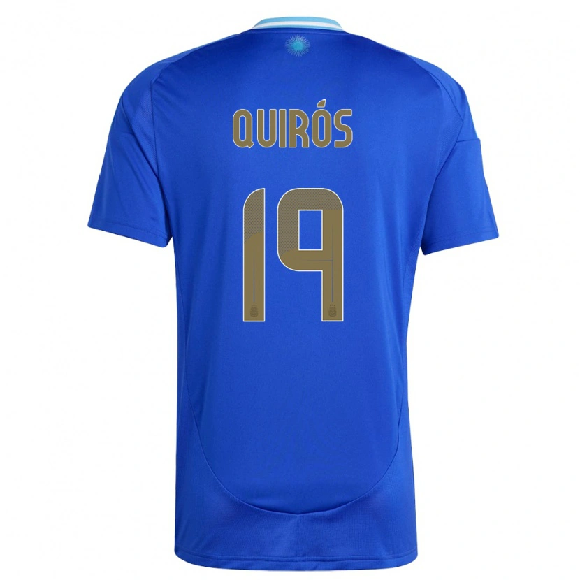 Danxen Niño Camiseta Argentina Aarón Quirós #19 Azul 2ª Equipación 24-26 La Camisa México