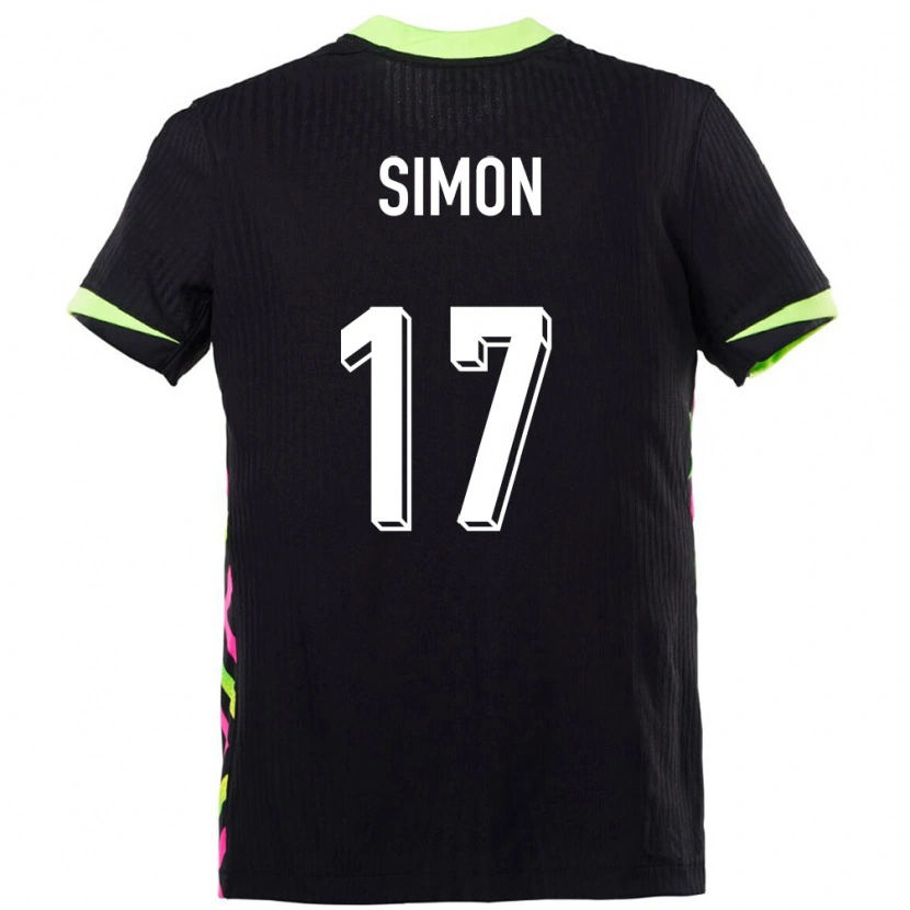 Danxen Niño Camiseta Australia Kyah Simon #17 Azul Oscuro 2ª Equipación 24-26 La Camisa México