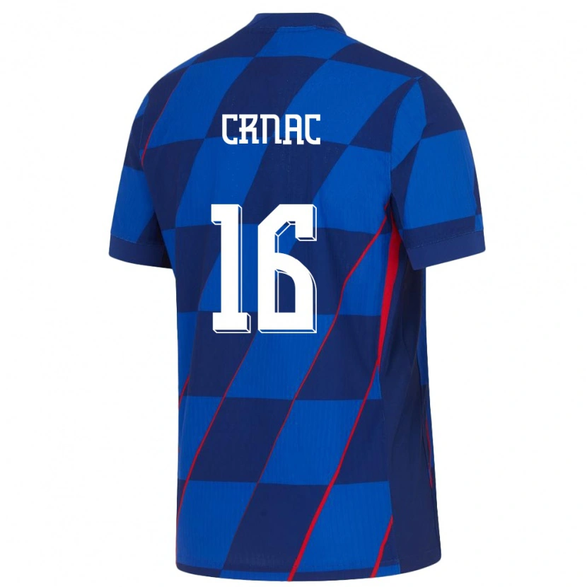 Danxen Niño Camiseta Croacia Ante Crnac #16 Azul 2ª Equipación 24-26 La Camisa México